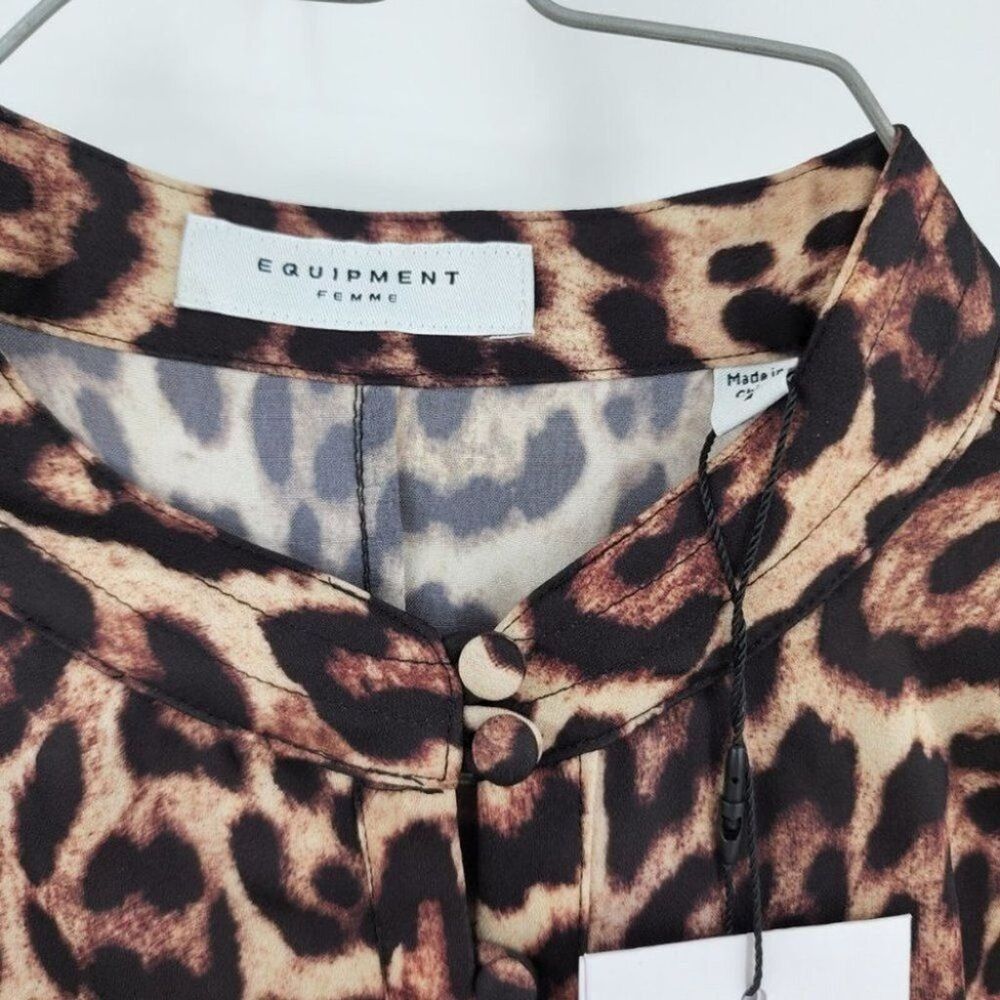 NWT EQUIPMENT FEMME Adalicia Animal Print Leopard Cheetah Dress Womens Size 4 - Picture 5 of 8